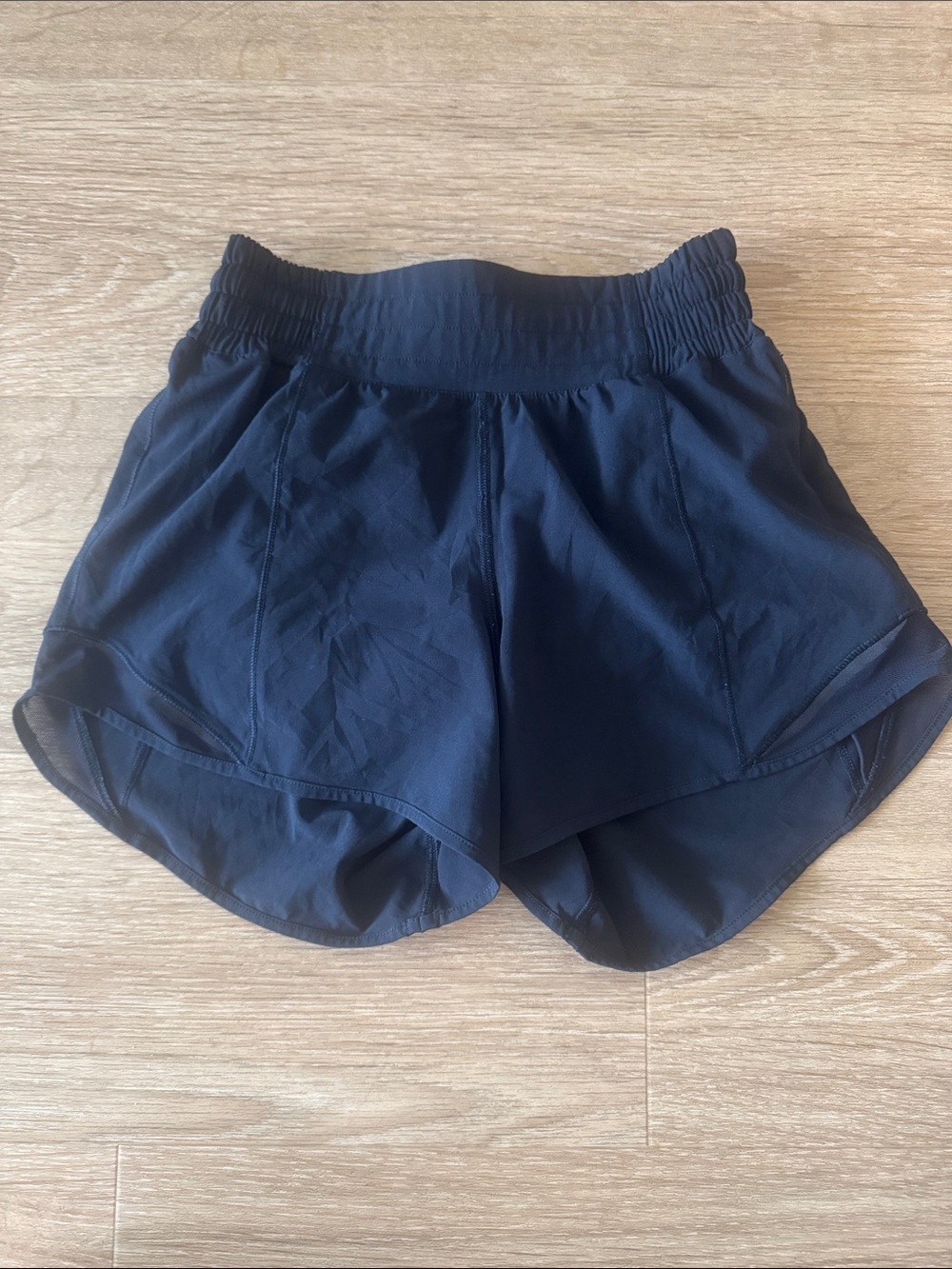 Lululemon Navy Blue High Waisted Athletic Shorts